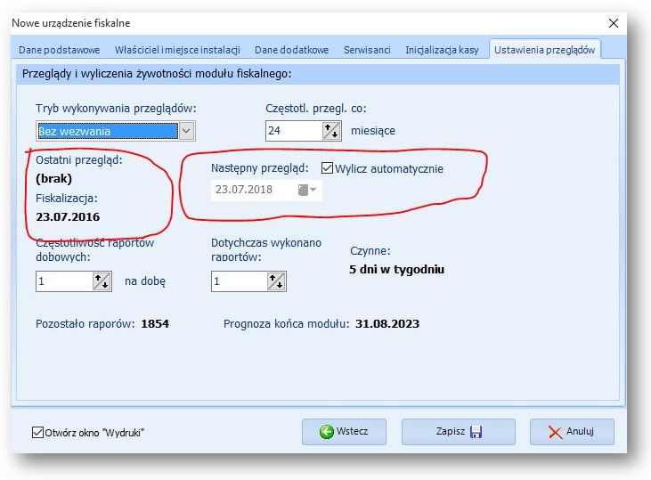 Rys. 6. Usuwanie spacji przy transferze do producenta pierwsza data nast przegladu
