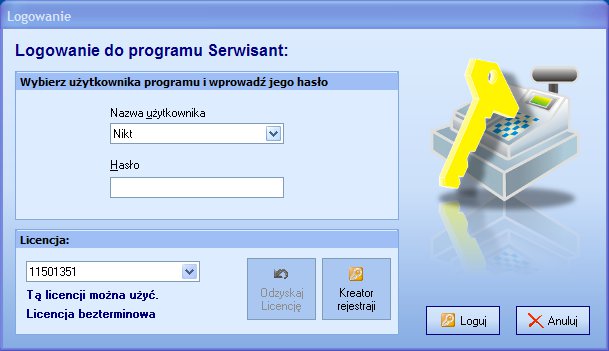 Nowy ekran logowania